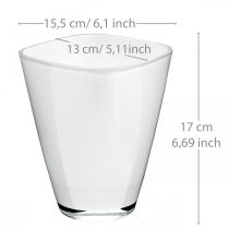 Orkidékruka vit glas H17cm B13cm