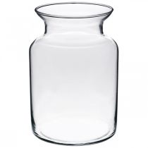 Artikel Blomvas i glas bred klar Ø12cm H20cm