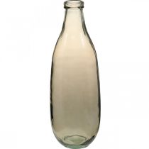 Glasvas brun stor golvvas eller bordsdekoration glas Ø15cm H40cm