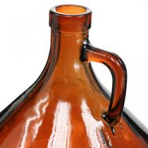 Glasvas vintage look glasdekor brun Ø17cm H18cm