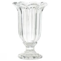 Artikel Glasvas med fot glas blomvas Ø13,5cm H22cm