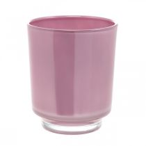 Orkidékruka glas rosa H16cm Ø13,4cm