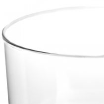 Glasvas med fot ROY lykta glasdekor Ø16cm H20cm