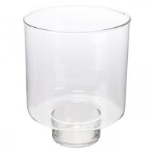 Glasvas med fot ROY lykta glasdekor Ø16cm H20cm