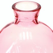 Artikel Glasvaser lökformade rosa retro minivaser Ø7,5cm H9cm 6 st