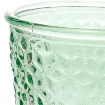 Glaslykta, koppglas med bas, glaskärl Ø10cm H18,5cm