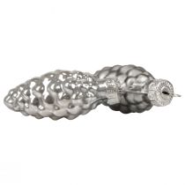 Artikel Julkottar glaskottar glasdekor silver H6,5cm 10 st