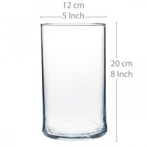 Artikel Glasvas klar cylindrisk Ø12cm H20cm
