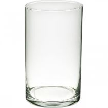 Rund glasvas, klarglascylinder Ø9cm H15,5cm