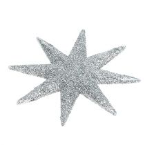 Artikel Glitterstjärna silver Ø10cm 12 st