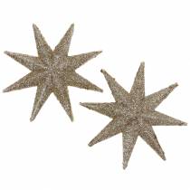 Artikel Dekostern Glitter Champagne 10cm 12st