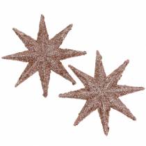 Artikel Stjärnglitter rosaguld 10 cm 12st