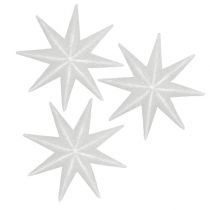 Glitter stjärna vit 10cm 12st