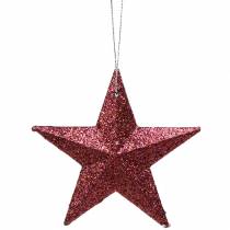 Artikel Glitter stjärnrosa mix 9,5/5cm 18 st