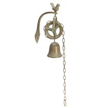 Artikel Metallklocka väggdekoration med hållare antik patina H58cm