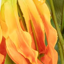 Artikel Konstgjord Gloriosa orange blomma med långa stjälkar för vaser 80cm 3st