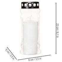 Artikel Gravljuslykta med svart lock 23 cm