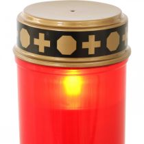 LED gravljus röd batteridriven timer Ø6,5cm H12,5cm