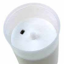 Artikel LED gravljus vit, varmvit timer batteridriven Ø6,8 H12,2cm