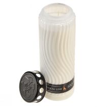 Artikel Gravljuslock motiv blomma vit svart 10 dagar H27cm