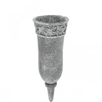 Gravprydnader Sörjande blommor Gravvas med markspets L24cm