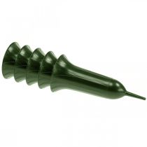 Artikel Gravvas 42cm mörkgrön vas gravdekoration sorgeflorister 5st