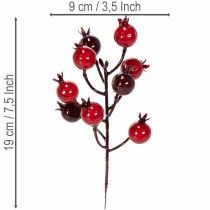 Artikel Konstgjord granatäpplegren med förgrenande stjälkar som vasdekoration, 19 cm, 4 stycken