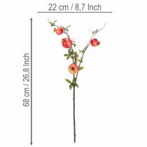 Artikel Konstgjord granatäpplegren som fruktgren för bordsdekoration, 68 cm