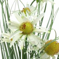 Artikel Gräs med Echinacea konstgjord i en vit kruka 56cm