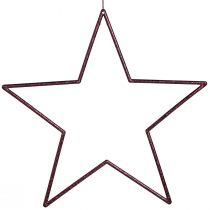 Artikel Stora dekorativa stjärnor för upphängning Berry Glitter 24cm 6 st