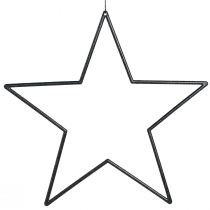 Artikel Stora stjärnor för hängande stjärnor svart glitter Ø24cm 6 st