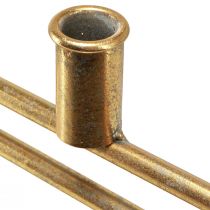 Artikel Stor pinnljushållare i ring metall guld antik H77cm För 4 ljus