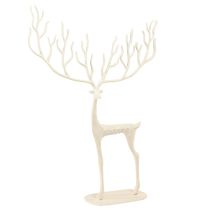 Artikel Stor rendekoration i metall, juldekoration vit, H58cm