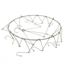 Artikel Hängande dekoration metall dekorativ ring med 12 krokar grå Ø38cm H14cm