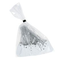 Artikel Vita hängetiketter 18x60mm med metalltråd, väderbeständiga, perfekta för blomsterhandel och presentetiketter, 250 stycken