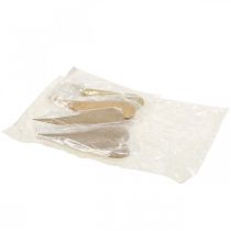 Artikel Hängande dekorationsfönster metallhjärtan, dekorativa hjärtan att hänga upp beige/gul/orange H10cm 6st