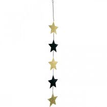 Artikel Juldekoration stjärnhänge guld svart 5 stjärnor 78cm