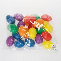 Artikel Påskäggsdekorationer för vårdekoration, hem eller trädgård. Färgglada dekorativa föremål, 6 cm, 24 stycken.