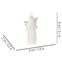 Artikel Ängelhänge dekorativ figur för att hänga på julgran 8cm 4st