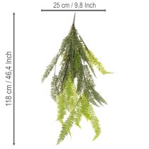 Artikel Konstgjord ormbunke, dekorativ ormbunksgren för upphängning, 118 cm