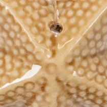 Artikel Keramisk sjöstjärnedekoration för upphängning, för en maritim känsla, sommardekoration för hemmet, 12 cm, 2 stycken