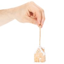 Artikel Pepparkakshus Keramik Hängande Dekoration Vinter Juldekoration 6cm 3st