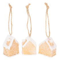 Artikel Pepparkakshus Keramik Hängande Dekoration Vinter Juldekoration 6cm 3st