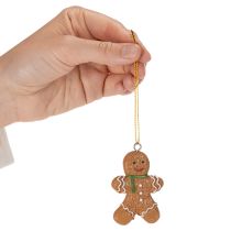 Artikel Dekorativa pepparkaksgubbsprydnader till julgranar, 6 cm, 12 stycken