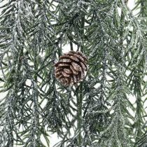 Julgren för upphängning av kottar snöade 110cm