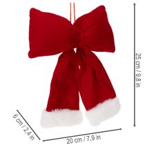 Artikel Dekorativ flanellrosett med plyschkant för upphängning, 25 cm