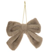 Artikel Dekorativ plyschrosett med galge, 16 cm, 3 stycken
