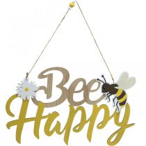 Artikel Dekorativ skylt bi &quot;Bee Happy&quot; sommardekoration trä 31×18cm 2st