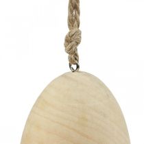Träägg deco ägg hängare natur påskägg Påskdekoration H8cm 6 st