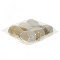 Artikel Träägg Dekorativa ägg Hängande Naturliga påskägg Påskdekoration H8cm 6 st